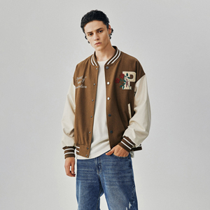 Veste universitaire brodée personnalisée à revers, style hip-hop décontracté, vêtements pour hommes en solde, veste en laine pour hommes - Product Image 6