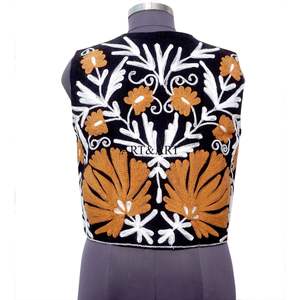 Nuevos Chalecos y Chaquetas sin Mangas Personalizados para Mujer con Bordado Floral, Ropa Exterior Informal para Damas, Chaquetas Vintage, Regalo para Mujer - Product Image 4