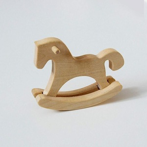 Wooden Rocking Horse <b>Christmas</b> Ornament Natural Finish Handmade Holiday <b>Decoration</b> Tree Hanging Decor Traditional Style - Product Image 2