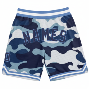 Pantalones Cortos de Baloncesto para Hombre, Camuflaje, Cintura Media, Elásticos, 100% Poliéster, Transpirables, Estampado por Sublimación, Ropa Deportiva Informal - Product Image 1