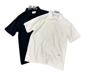 Polo en coton surdimensionné pour homme, manches courtes, coupe ample, décontracté, avec poche brodée, logo personnalisé, fournisseur - Product Image 5