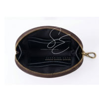 Porte-monnaie en cuir véritable repoussé avec fermeture éclair, porte-cartes, pochette à monnaie, mini portefeuille en cuir de vachette style western pour femme