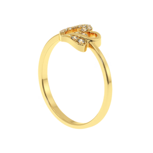 Bague de promesse Ajretail avec diamants naturels 0,13 carat, couleur HI, clarté VS-SI, cœurs entrelacés - Product Image 4