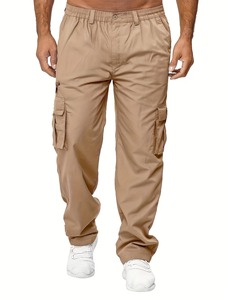 Pantalon cargo décontracté pour homme, séchage rapide, coupe ample, polyester, style tendance, plusieurs poches, 4 saisons - Product Image 2