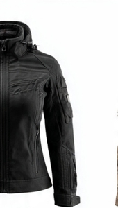 TACTICAL <b>LEATHER</b> <b>JACKET</b> FOR <b>MEN</b> WITH STAND COLLAR - Product Image 5