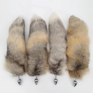 Wholesale Real Fur <strong>Butt</strong> <strong>Plug</strong> with Stainless Steel Base 100% Genuine Fox Tail | Anal <strong>Plug</strong> Factory - Product Image 3