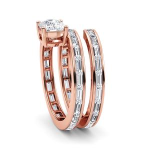 Anillo de Diamante Cultivado en Laboratorio con Corte Baguette de 2.92 ctw, Oro Blanco de 14K, Anillo de Compromiso Brillante, Joyería Fina de Lujo para Mujer, Pieza Destacada - Product Image 6