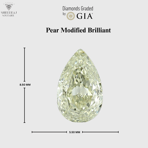 เพชรธรรมชาติทรงลูกแพร์ GIA น้ำหนัก 1.00 กะรัต สีแฟนซี ความสะอาดระดับ VVS VS เพชรขุดจากดินดิบ จำหน่ายอุปกรณ์ทำเครื่องประดับโดยตรงจากอินเดีย - Product Image 2