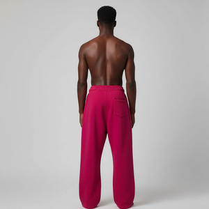 <b>Custom</b> New Design Gray Baggy Pants Wide Leg Straight Sweatpants <b>Balloon</b> Heavy Cotton Sweatpants Mens Jogger Sweatpants 2026 - Product Image 4