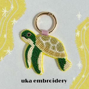 Luxury look seed beads embroidery <b>bag</b> <b>charms</b> handmade Unique seed beaded embroidery <b>bag</b> <b>charms</b> accessory - Product Image 6
