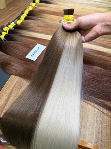 Prix usine : Cheveux humains naturels vierges 100% authentiques, qualité supérieure, blond clair, en vrac, machine-tissés, origine Vietnam, marque NASA HAIR VIETNAM - Product Image 6