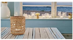 Decorative Rattan <b>Hurricane</b> <b>Candle</b> Holder Rustic Table Centerpiece Perfect for Living Room and Events Decor Wholesale From India - Product Image 2