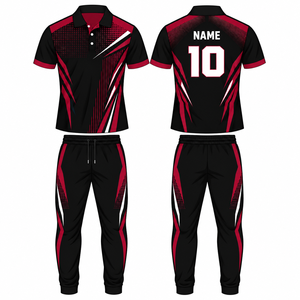 เสื้อคริกเก็ตแบบขายส่ง OEM ออกแบบโลโก้และหมายเลขตามสั่ง ออกแบบเสื้อยืดกีฬา ชุดยูนิฟอร์มเสื้อคริกเก็ต - Product Image 2