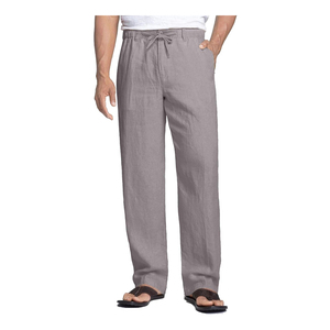 Pantalon imperméable en tissu Oxford léger de qualité supérieure, mélange viscose-lin, coupe large, pour hommes, avec logo personnalisé, vendu dans le monde entier - Product Image 1