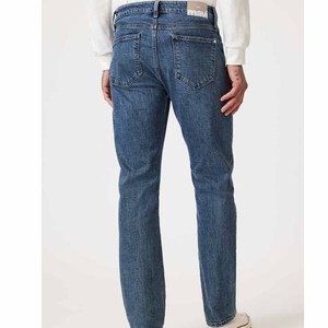 Jeans de Hombre Personalizados de Cintura Alta, Estilo Holgado, Lavado Ácido, Vintage, Desgastados, con Corte Recto y Cintura Media - Product Image 3