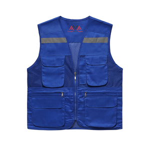 CUSTOMIZE DESIGN Work Vest Safety/fishing/engineer with Multi Pockets Reflective <b>Clothing</b> Sleeveless Workwear with logo OEM/ODM - Product Image 1