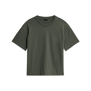 Spring Summer Organic Cotton Solid Cheap Tees Heavyweight Loose Fit <b>Men</b> Casual Crew Neck customized t-<b>shirt</b> Made Bangladesh - Product Image 2