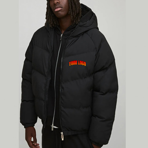 Veste d'hiver pour homme, design OEM, haute qualité, capuche à bulles, fermeture éclair décontractée, streetwear personnalisé, veste matelassée pour homme, élégante - Product Image 1