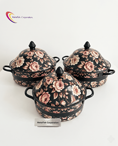 Casserole isotherme luxueuse en acier inoxydable, élégante, à motif floral, pour les mariages, les réceptions, les hôtels et les plats. - Product Image 4