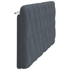 Coussin de tête de lit en velours gris foncé avec housses amovibles en mousse pour la lecture et le repos au lit - Product Image 6