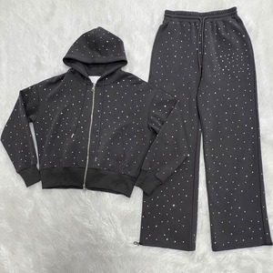 Service OEM, prix de gros, meilleure qualité, survêtement pour homme avec strass, respirant, vêtements décontractés d'hiver, séchage rapide, matière douce - Product Image 1