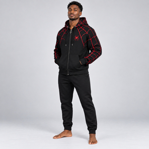 Premium <b>Men</b> <b>Spider</b> <b>Hoodie</b> 100% Cotton Winter Regular Fit Solid Pattern Comfortable Feel Durable Construction - Product Image 5