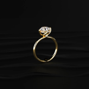 Elegante Anillo de Diamante Cultivado en Laboratorio con Corte Brillante Portugués de 2 Quilates, con Halo Oculto, Certificado IGI, Oro, Plata, Sostenible - Product Image 5
