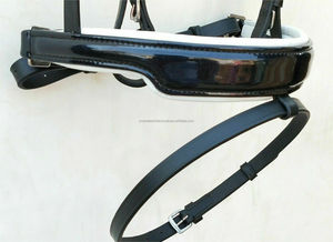 บังเหียนหนังพรีเมียมแบบมีแผ่นรองรับรูปทรงสำหรับม้า พร้อมหัวเข็มขัดปรับแต่งได้ - Product Image 2