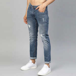 Jeans de Diseñador para Hombre, Corte Slim Fit, al por Mayor, de Alta Calidad, Pantalones Vaqueros Negros Ajustados a la Moda para Hombre - Product Image 1