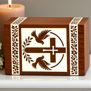 Custom Engraved Wooden Resin Urn <b>Box</b>: <b>Pet</b>/Human <b>Memorial</b> Keepsake urn <b>Memorial</b> Keepsake by AYAANS - Product Image 5