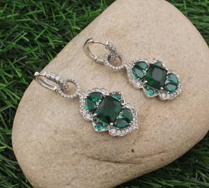 Boucles d'oreilles pendantes de luxe en argent sterling 925 avec CZ brillant en forme de goutte d'eau, bijoux de mode pour mariage pour femmes - Product Image 2