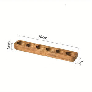 Wood <b>Egg</b> Rack Holder Natural Finish 10 Holes Dishwasher & Freezer Safe <b>Eco</b>-Friendly Kitchen Organizer Compact <b>Egg</b> Capacity - Product Image 5