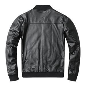 Veste d'affaires slim pour hommes, manteau en cuir véritable de vachette, vêtements à la mode - Product Image 6