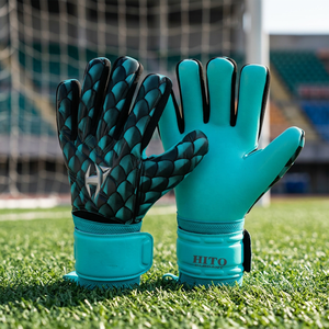 High Quality Custom Comfortable Goalkeeper Gloves Anti-Slip Soccer <b>Men</b> Hand Protection with <b>Latex</b> Material - Product Image 3
