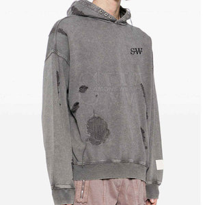 Sudaderas Casuales con Efecto Desgastado para Hombre, Tejido Transpirable y Suave, Diseño Lavado y Elegante, Adecuadas para la Moda Diaria y Viajes - Product Image 2