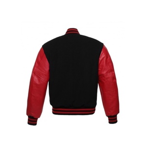 เสื้อแจ็คเก็ตวาร์ซิตี้คุณภาพสูงพร้อมแขนเสื้อหนังแท้ - Product Image 2