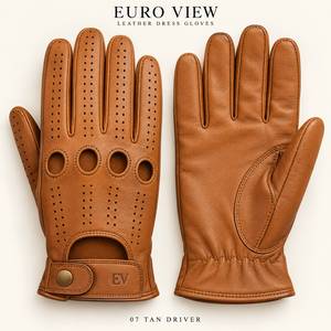 Gants longs EURO VIEW en cuir ivoire thermiques, unis et formels, pour soirée en extérieur et usage quotidien professionnel - Product Image 4