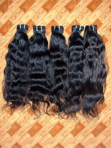 Paquets dessinés par double naturel de cheveux humains de prolongements de cheveux vierges indiens - Product Image 3