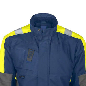 Wholesale Breathable Reflective Hi Visibility <b>Work</b> <b>Overalls</b> Full Sleeve Button Collar Solid Color Safety Wear Side Pockets - Product Image 5