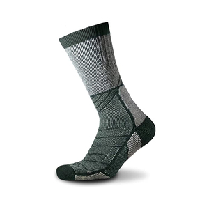 High Quality Men's Knitted Crew <b>Socks</b> 100% <b>Wool</b> Breathable Custom Logo Heathered Gray Cushioned Sports Thick OEM Design - Product Image 4