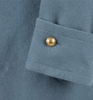 Manteau long en laine bleu clair pour homme, simple boutonnage, col montant, uniforme historique, imperméable et réversible