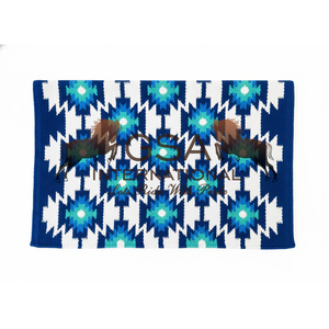 Mantas de montura occidental personalizables para equitación y competición, de lana 100% de Nueva Zelanda, tamaño extragrande 34X36. - Product Image 3