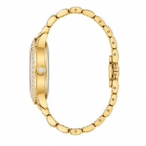 Luxury Women's <b>Diamond</b> <b>Watch</b> Round Yellow Gold Case Analog Quartz Band - Product Image 4