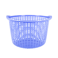 Caisse en plastique perforée durable à deux poignées, empilable et emboîtable, multi-usages pour vêtements, jouets, entrepôt, usage industriel