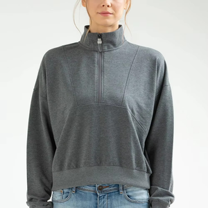 Casual Sport <b>Sweatshirt</b> Unisex <b>Long</b> Sleeve Half Zipper Pocket Embroidered Fleece Quick Dry Warm Autumn Winter Yoga Outdoor - Product Image 5