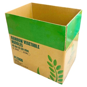 OEM Recycled Materials Glossy 5-Layer Folder Box Rectangle Corrugated Paper <b>Packaging</b> Premium Young Coconut Air Sea Express - Product Image 3