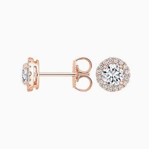 ต่างหูเพชร Halo Lab Grown Diamond เงินแท้ 925 1 กะรัต รับรองโดย IGI - Product Image 6
