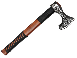 Hacha Vikinga Nesh Premium Hecha a Mano, Acero con Alto Contenido de Carbono, Mango de Madera de Fresno, Hacha Nórdica Vikinga para Camping, Uso en Exteriores y Cocina, Hacha Decorativa - Product Image 1