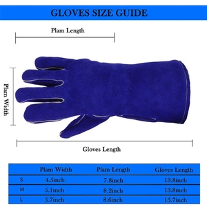 Gants de soudure en cuir de vachette de qualité supérieure, résistants aux flammes, pour la sécurité industrielle, usage intensif, lutte contre les incendies, barbecue - Product Image 6