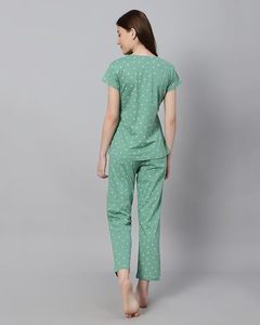 Conjunto de pijama de algodón para mujer, corte holgado, manga larga, suave, cómodo, transpirable, ropa de dormir - Product Image 2